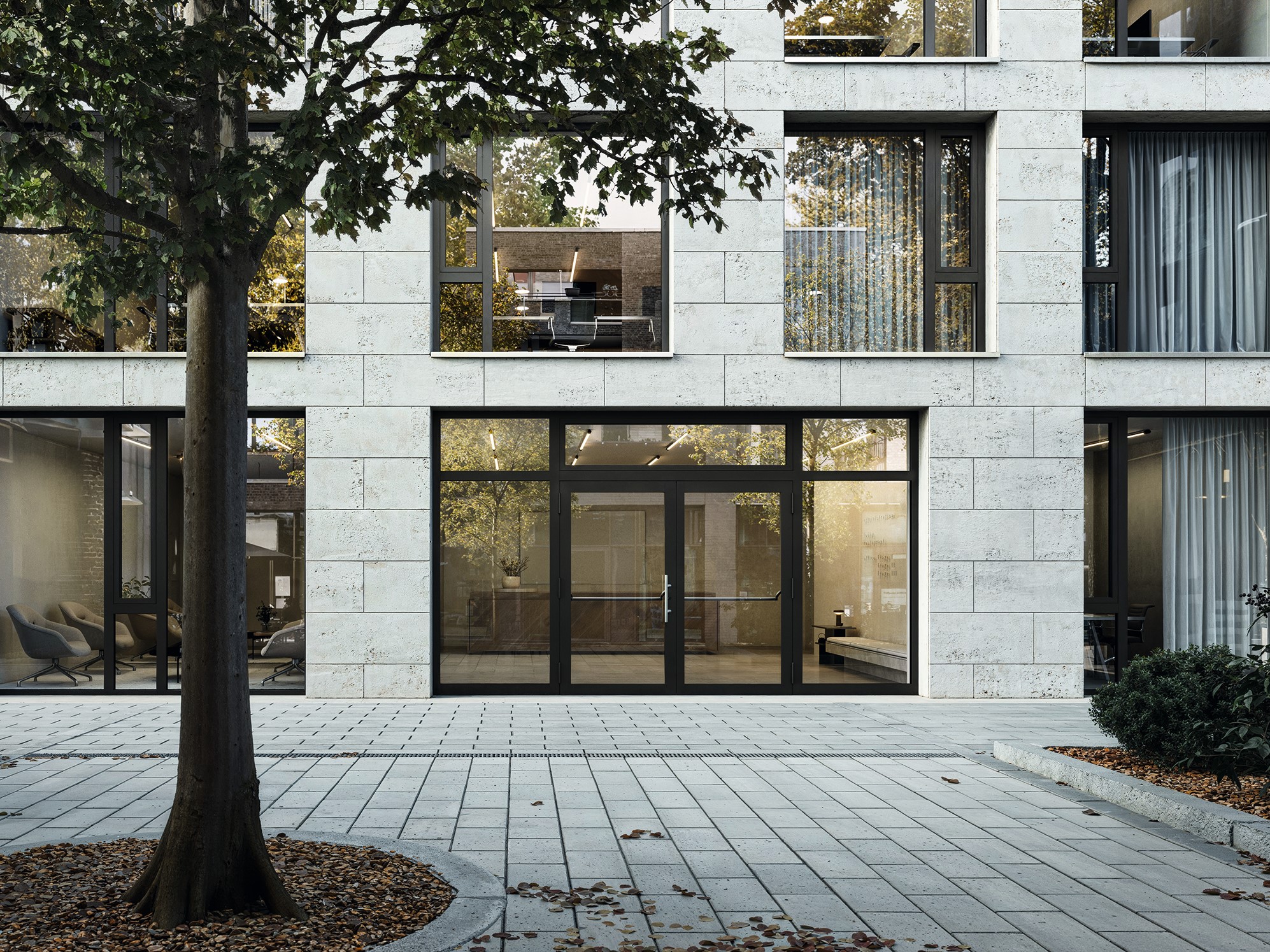 Stabile Eingangstür für den Objektbau