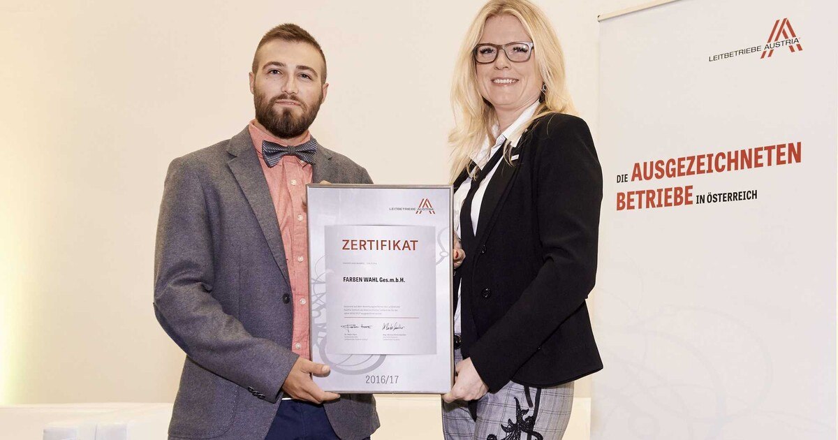 Farben Wahl erhält Zertifikat