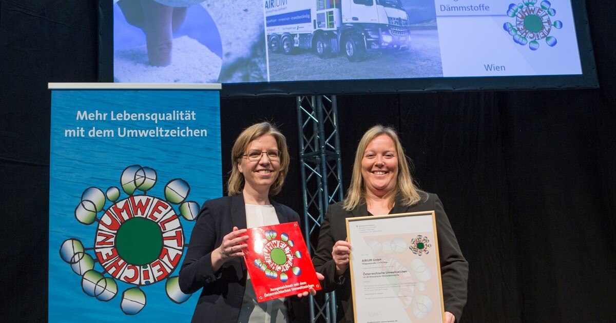 Airium mit dem Österreichischen Umweltzeichen ausgezeichnet