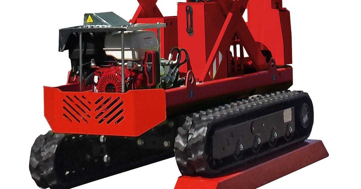 Scheren-Arbeitsbühne auf Raupenfahrgestell