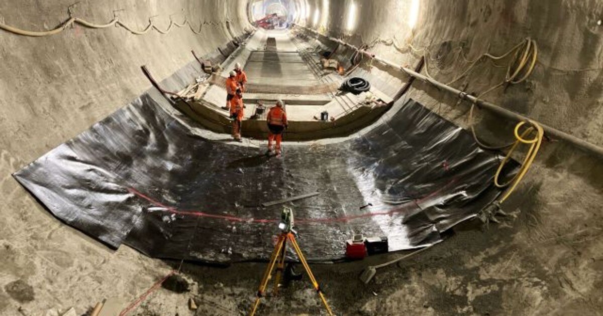 Recyling-Beton beim U-Bahn-Bau