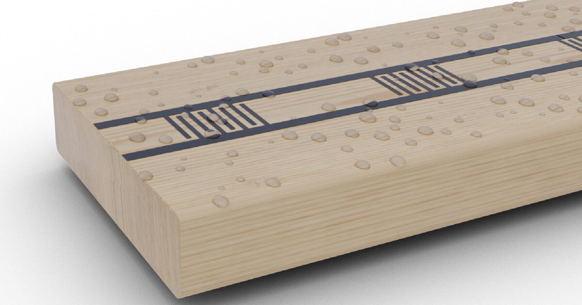 Digitalisierte Holzbauteile messen Feuchtigkeit