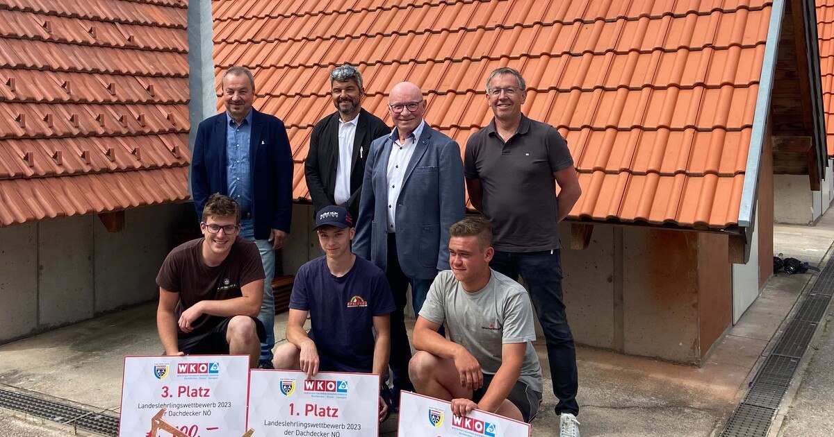 Niederösterreichs beste Dachdecker-Lehrlinge