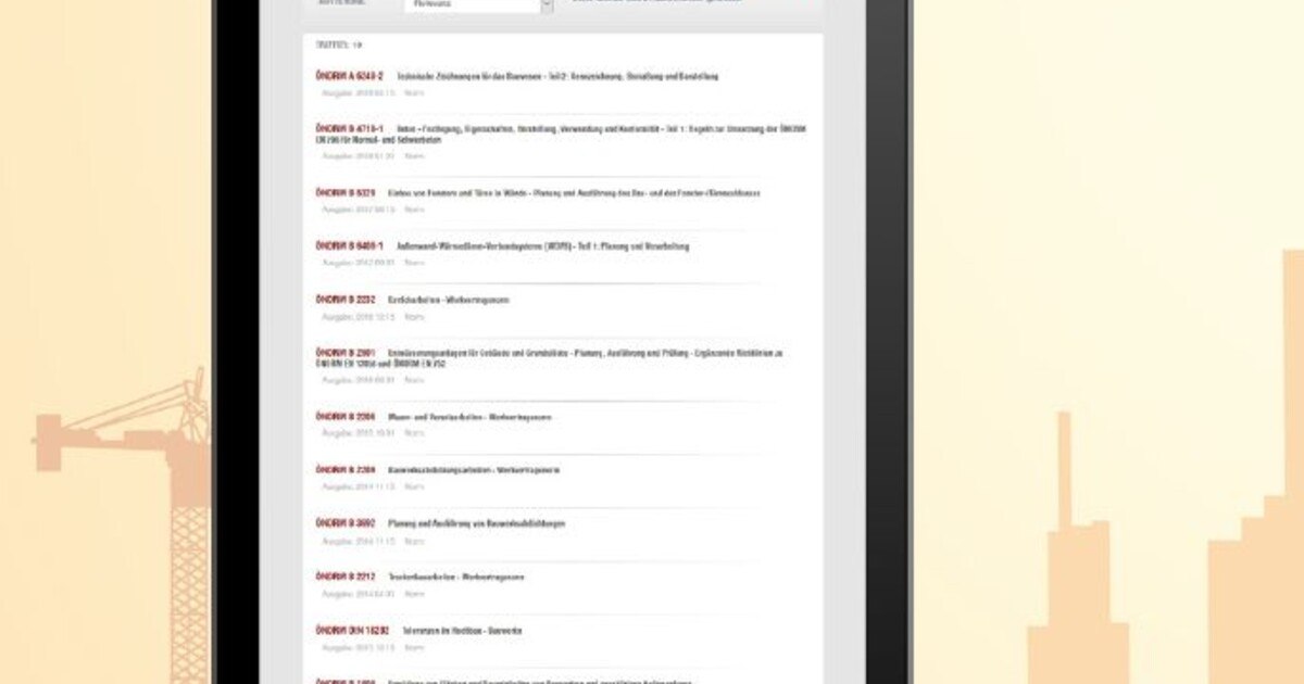 Standards4Pros:Bau – Normen per App