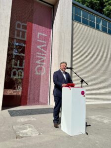 Bürgermeister Michael Ludwig bei der Architektur-Biennale in Venedig