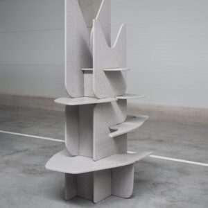 Miraculum nennt Emir Ramovic das skulpturale Regal aus Silestone © MW-Architekturfotografie für Cosentino