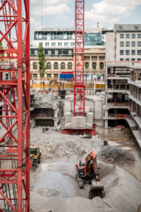 Blick auf das historische Bahnhofsviertel: Die zentrale Lage von The Verse in "München Mitte" direkt am Hauptbahnhof macht das Projekt zu einem künftigen Knotenpunkt im neuen Central Business District der Stadt.© Leonie Lorenz