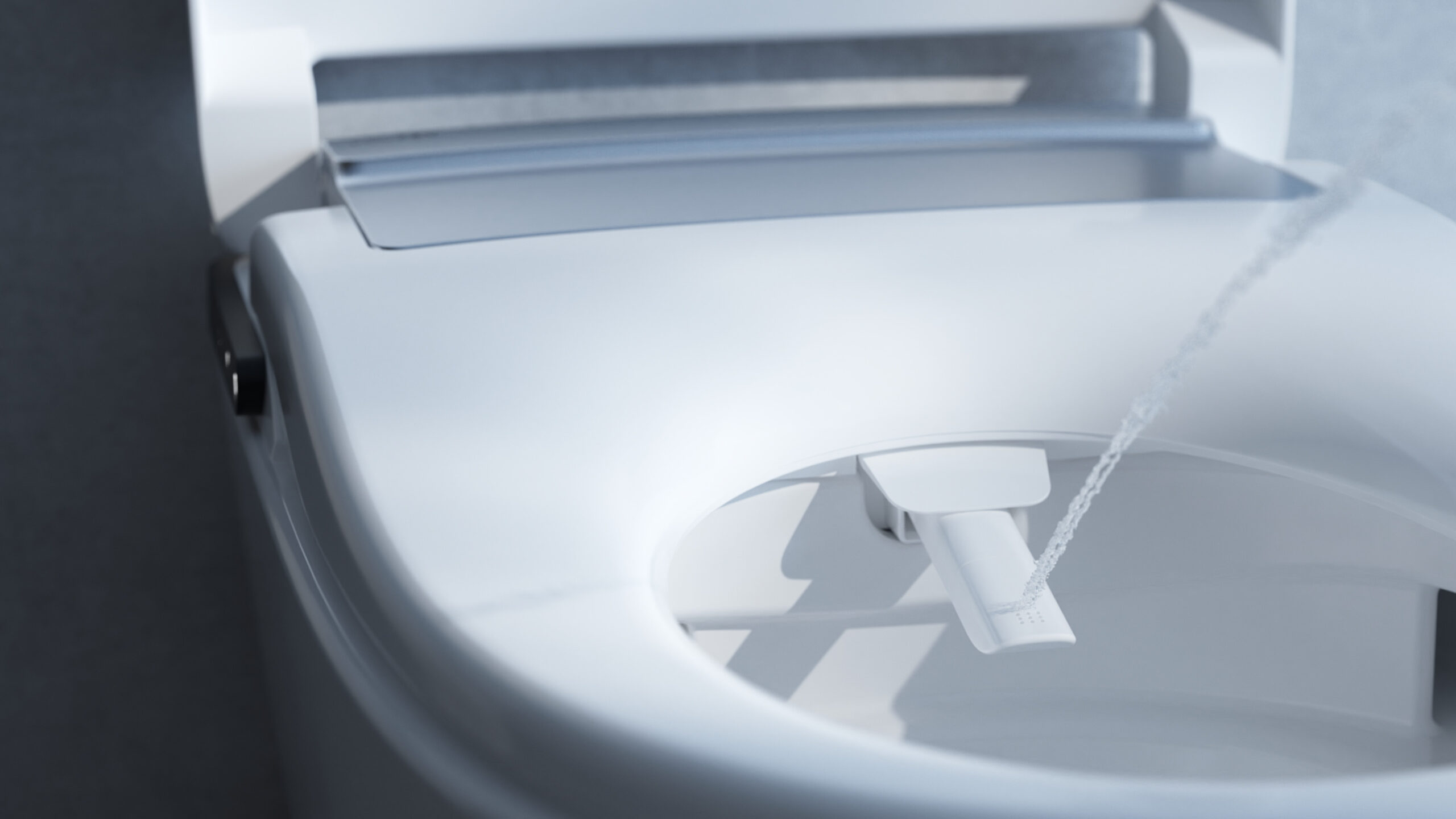 Wasserbad auf der Toilette