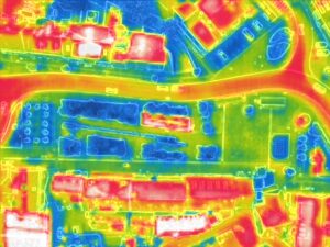 Thermografische Drohnenaufnahme: Obertorplatz Hechingen © Planstatt Senner GmbH, Überlingen / Die Raumgalerie