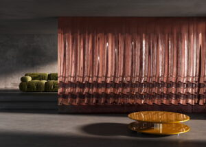 Aus sich herausgewachsen:Modell „Sipario“ von Materica mit metallischer Oberfläche. © Materica