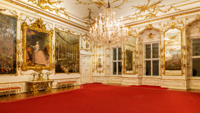 Der berühmte Zeremoniensaal in Schönbrunn wird restauriert. © Schloß Schönbrunn Kultur-u. Betriebsges.m.b.H. Foto_ Alexander Eugen Koller