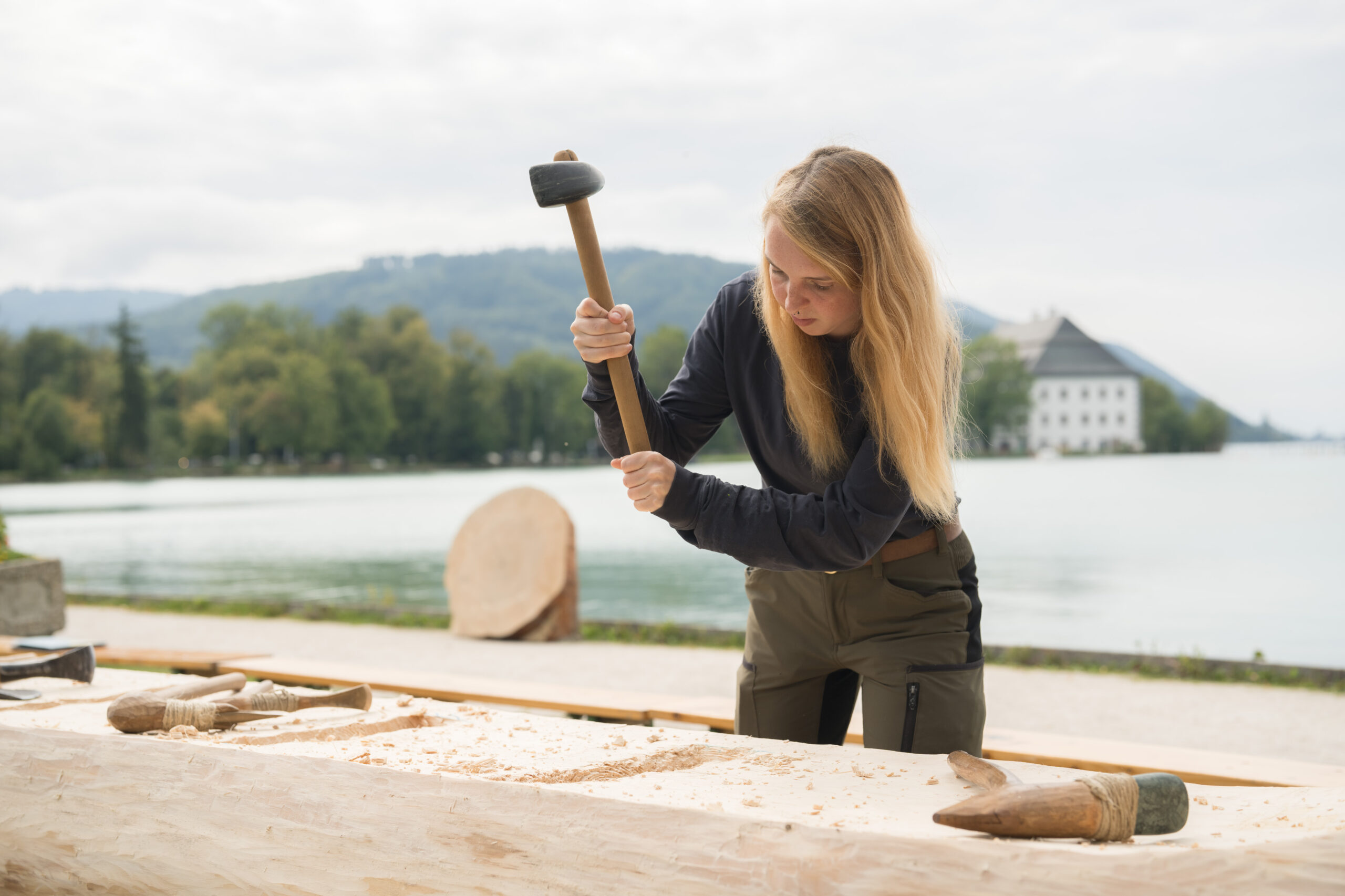 Aus Baumriesen werden Einbäume