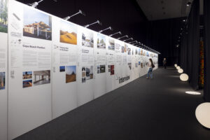 Die Projektwand zeigte internationale Architekturbeispiele – Inspiration zum Anfassen für Planende und Gestaltende.