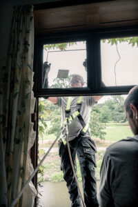 Der Glastausch dauerte insgesamt rund zwei Wochen.